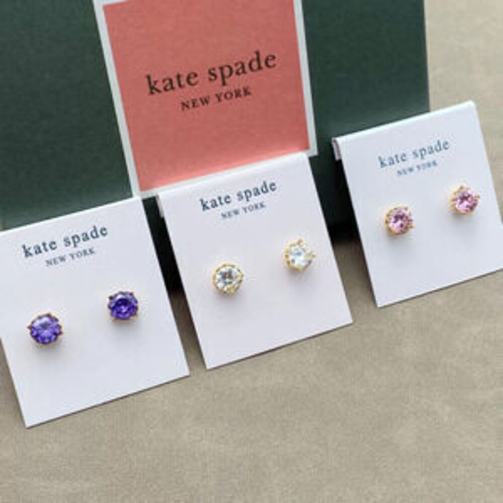 kate spade Colorful Zircon Stud Earrings Sparkle Comfort Sleep Cartilage Helix